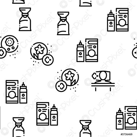 Asthma Sick Allergen Seamless Pattern Vector - stock vector 3736469