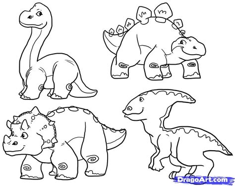 Cute Dinosaur Coloring Pages - Coloring Home