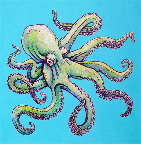 How To Paint An Octopus With Acrylic Octopus Art Tentacle Art