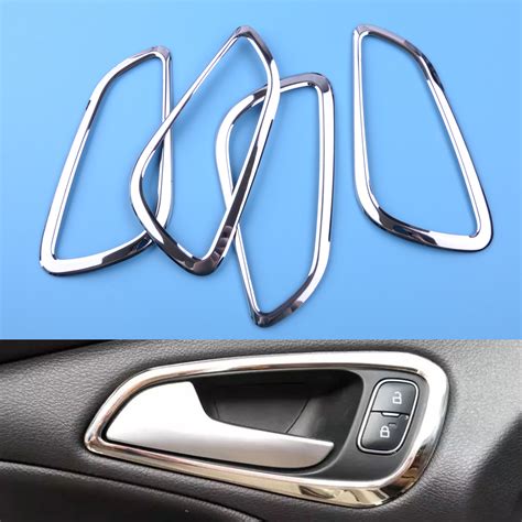 X Inner Door Handle Frame Decorative Cover Trim Fit For Ford Focus Mk