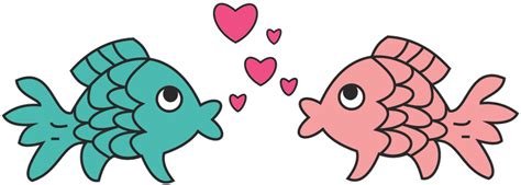 Kissing Fish Cartoon Clipart Best