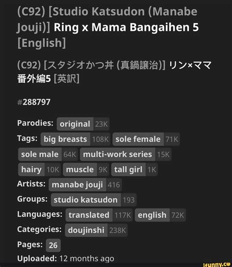 Studio Katsudon Manabe Jouji Ring X Mama Bangaihen 5 English Av