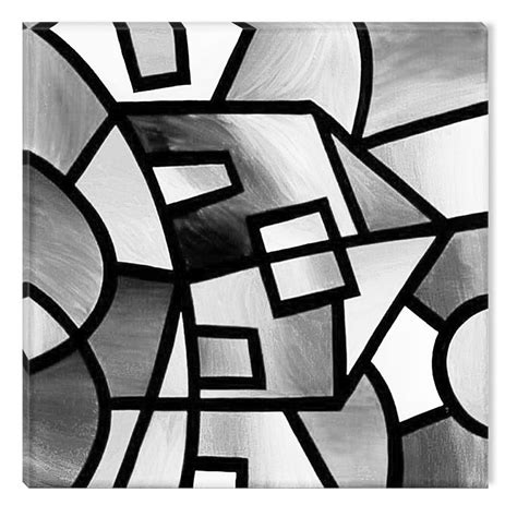 Startonight Canvas Wall Art Black And White Abstract Geometric