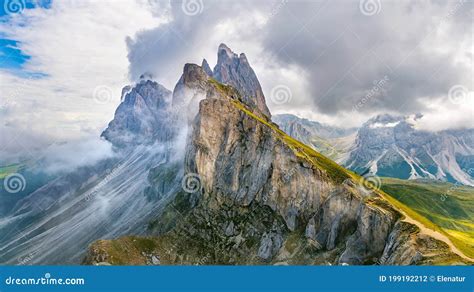 Amazing Landscape Of The Dolomites Alps Location Odle Mountain Range