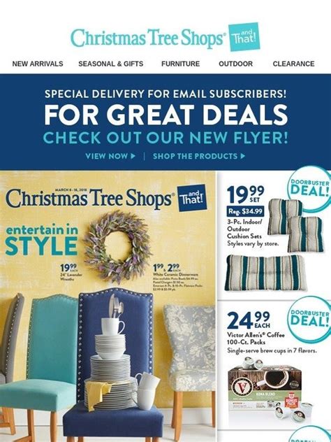 Christmas Tree Shops Its Hereour New Flyer Free Shipping Milled