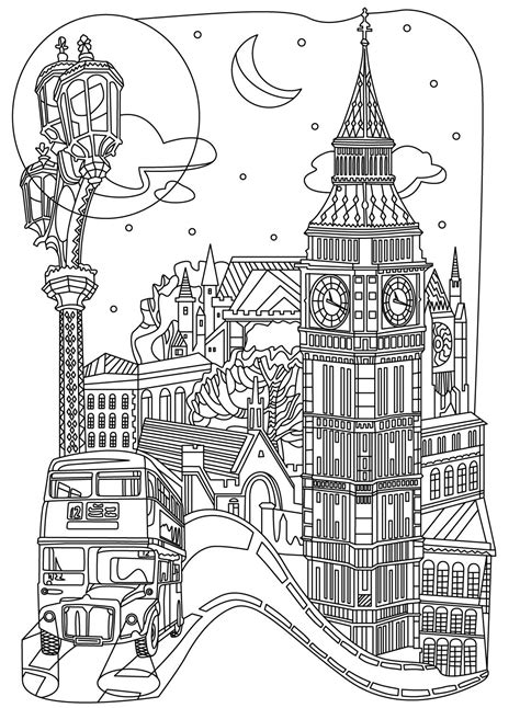 Download Cities | Colorish: coloring book app for adults mandala relax by GoodSoftTech | Coloring books ...