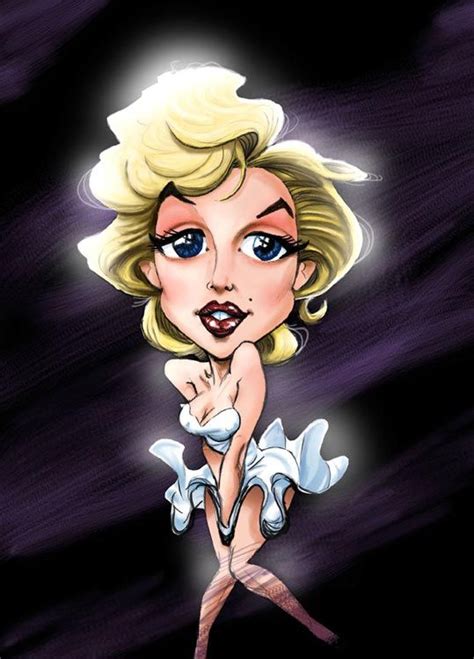 Marilyn Monroe Caricature Caricature Cartoon Art Cele