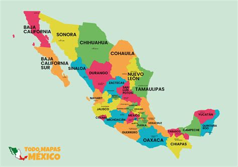 Mapas De México Con Nombre Todo Mapas México