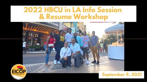 2022 Hbcu In La Info Session And Resume Workshop Youtube