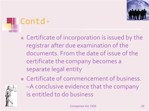 The foremost commonly used corporate company registration is one of the most popular forms of business registration in india. PPT - COMPANIES ACT 1956 PowerPoint Presentation, free ...