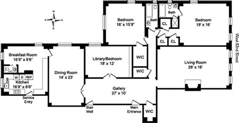 Floor plans are artist's rendering. The Beresford Apartments at 211 Central Park West Floor ...