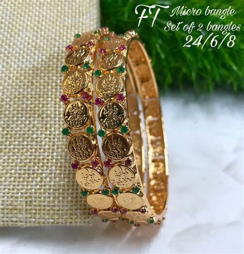 Lakshmi Devi Kaasu Bangles For More Details Whatsapp At 9951711879