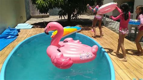 Desafio Na Piscina Muita Diversão 😂💕 Youtube