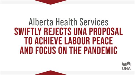 Alberta Health Services Swiftly Rejects Una Proposal To Achieve Labour