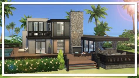 Modern Vacation Home Sulani Homes Sims 4 Houses City Townhouse