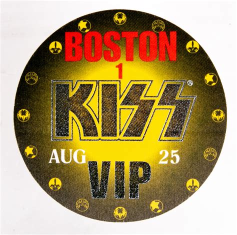 Kiss Backstage Pass Kiss Boston Vip Gold Kiss Museum