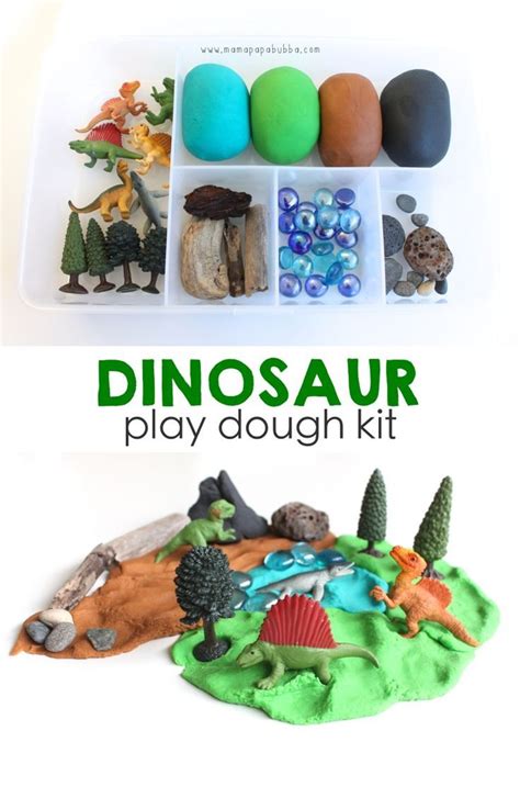Dinosaur Play Dough Kit Mamapapabubba Playdough Kits Dinosaur