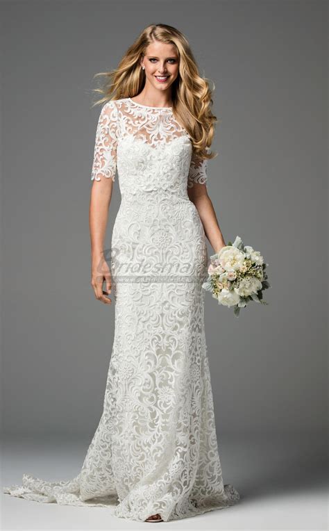 Modern & romantic wedding dresses, bridal gowns, bridesmaid dresses, formal dresses & accessories curated by bhldn, anthropologie's we're here for every aspect of your big day, with collections of classic wedding gowns, bridesmaids dresses, mother of the bride dresses , flower girl. Mermaid Scoop Neckline Long Lace Ivory Wedding Dress SCW ...
