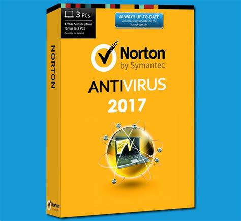 Symantec Norton Antivirus 2017 1 Pc 6 Months