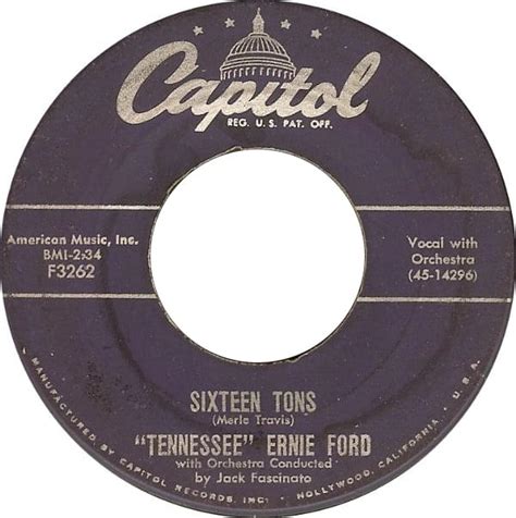 Tennessee Ernie Ford Sixteen Tons Lyrics Genius Lyrics