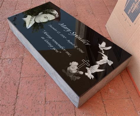 28x16x3 Inch Headstone Tombstone Grave Marker People Etsy In 2023