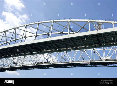 Metal Contruction Bridge Span Stock Photo Alamy