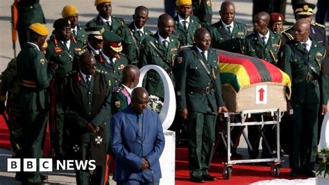 Robert Mugabes Body Arrives Home In Zimbabwe For State Funeral Bbc News
