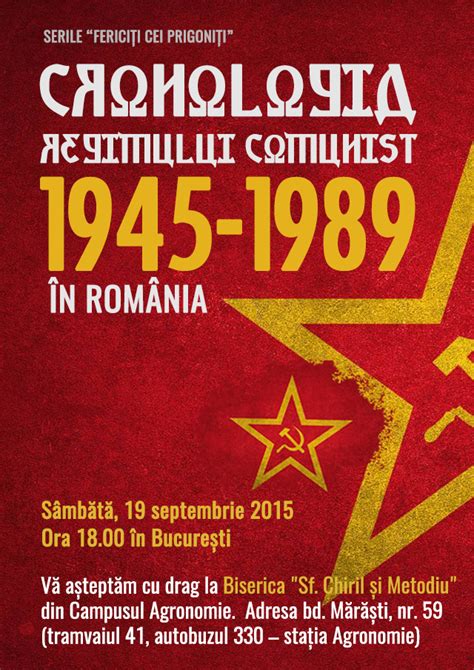 Cronologia Regimului Comunist în România 1945 1989