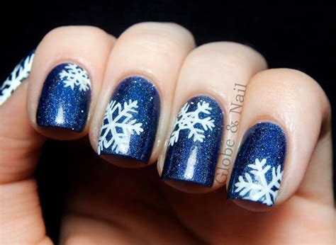 19 Gorgeous Winter Inspired Nail Art Ideas Blue Nail Art Designs