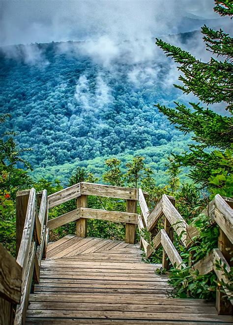 Beautiful Scenic Views At Rought Ridge North Carolina Overlook
