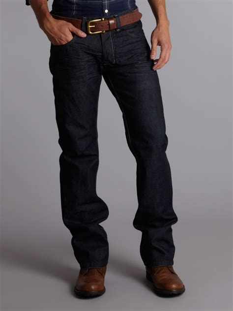 When washing of the clothes is done, remove them from the machine immediately as allowing them to stay there for long can lead to leaching of color on other clothes. Diesel Larkee 88z Straight Dark Wash Jeans in Blue for Men ...