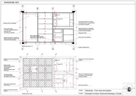 Furniture Technical Drawing