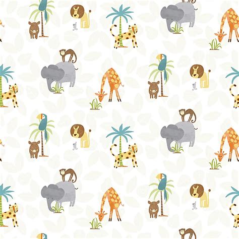 Holden Décor Multicolour Jungle Animals Smooth Wallpaper Sample Diy
