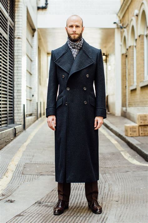 Edward Sexton Long Overcoat Finished Permanent Style Overcoat Men
