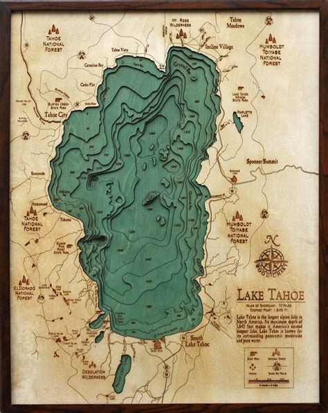 35 Lake Tahoe Topographic Map Maps Database Source