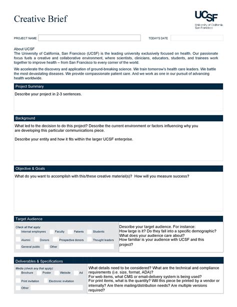 Template For Briefing Paper 7 Marketing Brief Templates Free