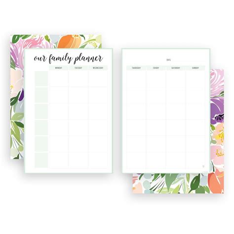 Free Printable Weekly Irma Planners Eliza Ellis Family Planner Calendar Calendar