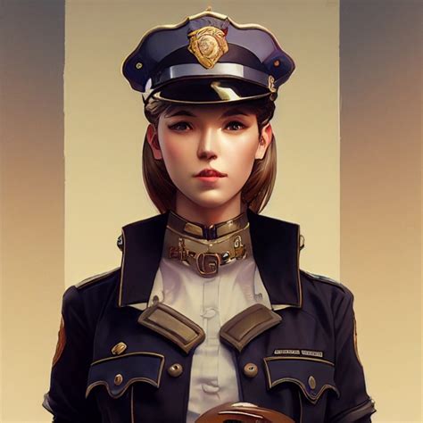 Character Design Police Officer Painted By Artgerm Midjourney