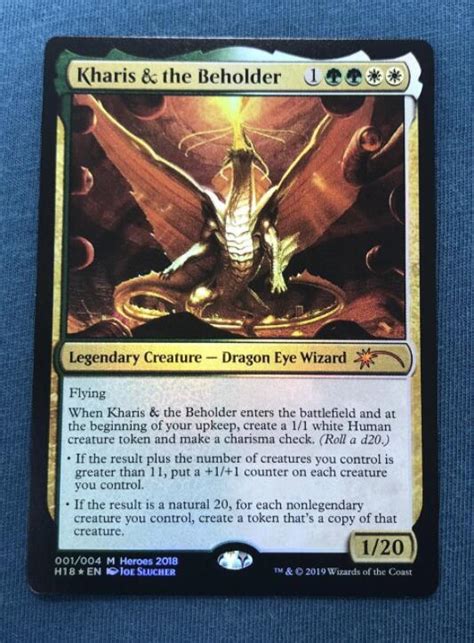 Kharis And The Beholder Heroes Of The Realm 2018 Htr18 Foil Mtg Proxy