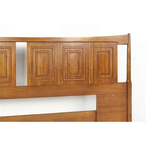 Broyhill Sculptra Mid Century Walnut King Headboard Chairish