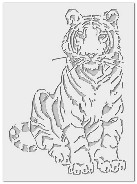 Stencil Tiger Tom1040 Stencil Animal Tiger Stencil Star Stencil