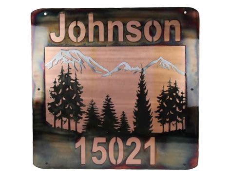 Smw0627 Custom Metal Personalized Address Sign Sunriver Metal Works