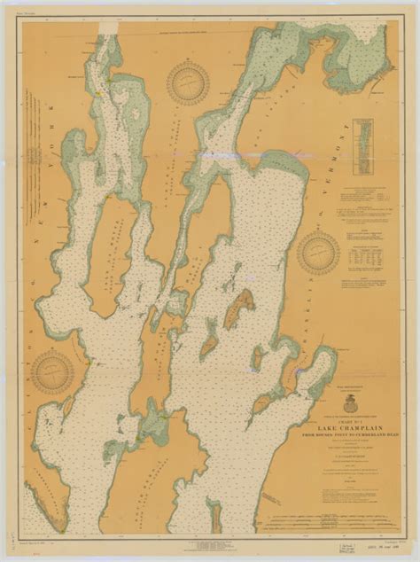Lake Champlain Map Lake Champlain Vermont Oneida Lake Free Card Stock Nautical Chart