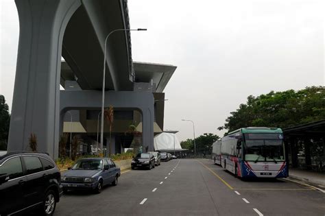 View of kota damansara mrt station from train. Kota Damansara MRT Station - Big Kuala Lumpur
