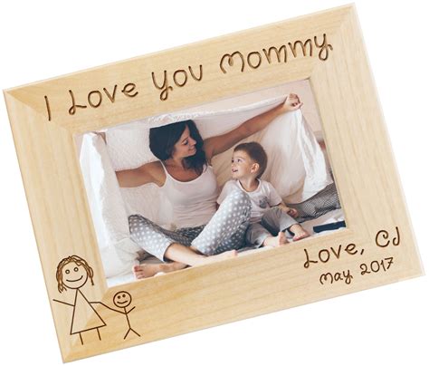 Huge range of personalised photo frames engraved with your message.choose from 6x4, 7x5 and 10x8 sizes engraved frames available in portrait and landscape. I Love Mommy Personalized Photo Frame