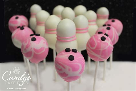 Bowling Ball Cake Pops Customize Color Of Pin Stripes And Bowling Ball
