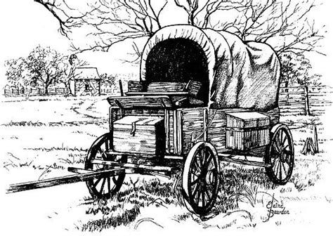 Covered Wagon Drawing At Explore Collection Of