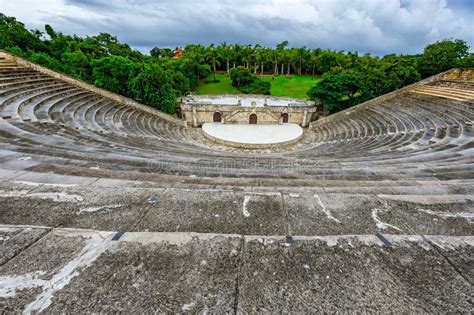 Round Old Stone Amphitheater Stock Photo Image Of Destination Arena