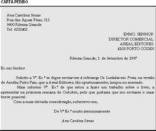 Modelo De Carta Em Portugu S Des Documents