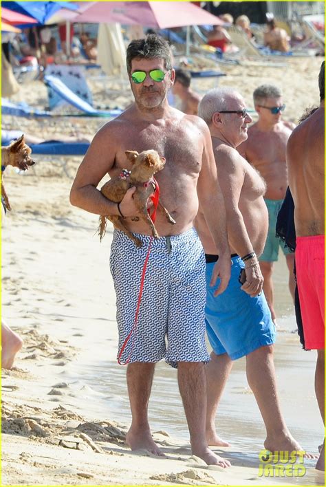 shirtless simon cowell soaks up the sun in barbados photo 3833550 shirtless simon cowell